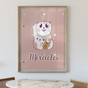 Japanese Lucky Cat Wall Art - Miracles