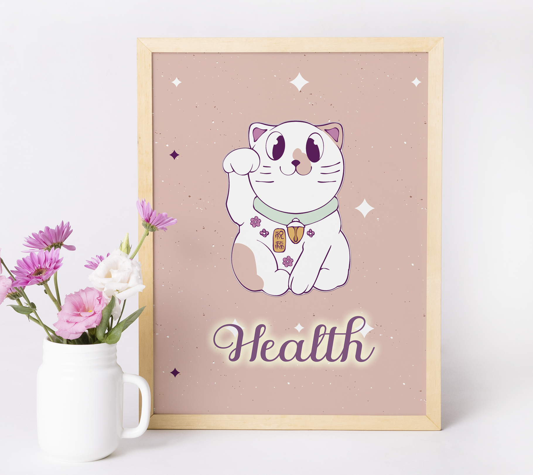 Lucky Cat 3 Health mockup_Object-Poster-Floral-7678-EP