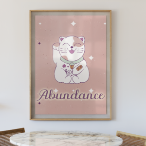 Japanese Lucky Cat Wall Art - Abundance