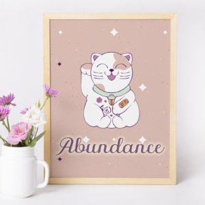 Japanese Lucky Cat Wall Art - Abundance