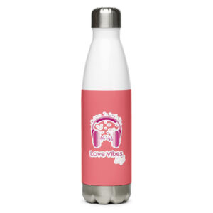 17oz (500ml) Stainless Steel Sport Water Bottle -- Love Vibes Only 💖